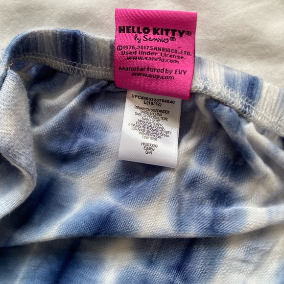 Girl’s Sanrio Hello Kitty Blue Tie Dye Romper Size Large 10/12 - Picture 12 of 12